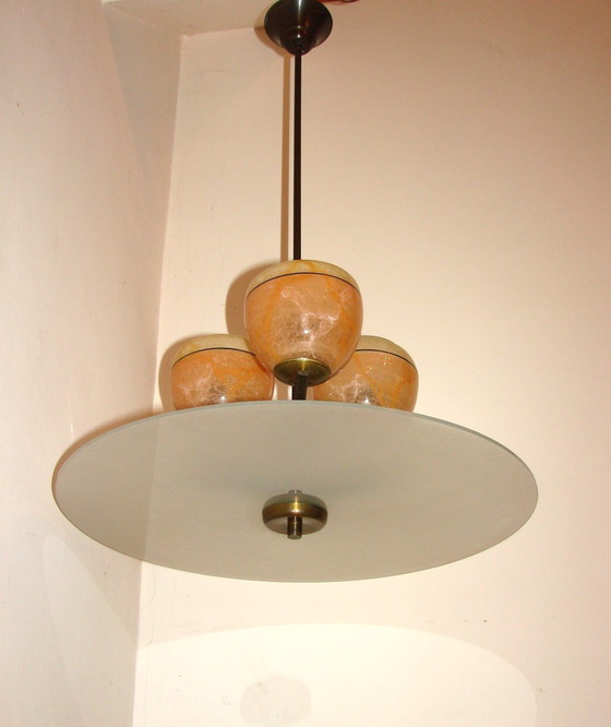 Image 1 of Art Deco kroonluchter, 1930S