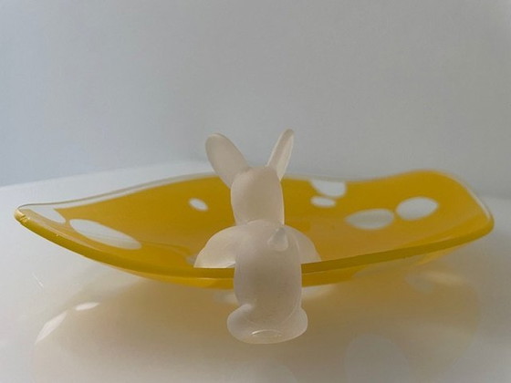 Image 1 of Design Schaal "Of Mouse & Cheese" Glas - Fun Design