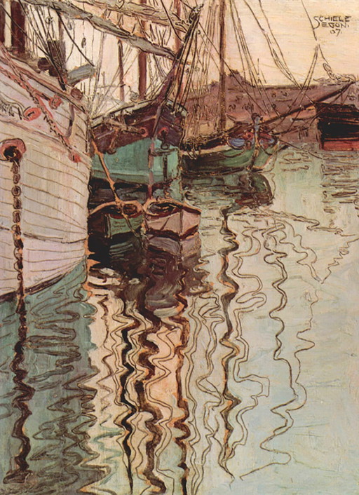 Egon Schiele - Sailboats