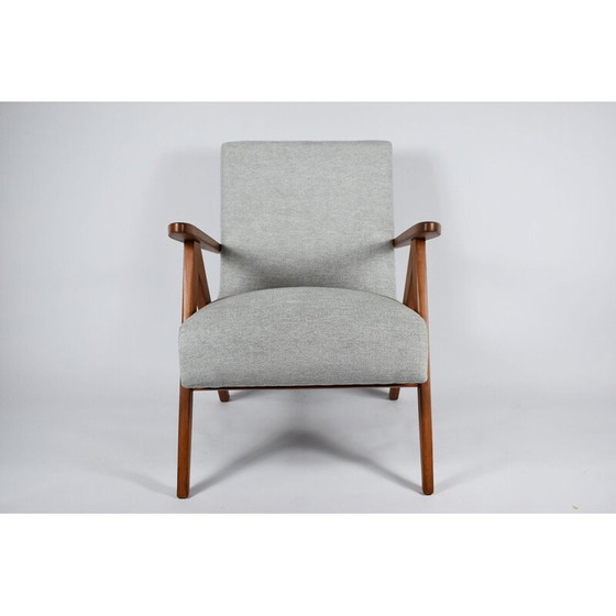 Image 1 of Vintage fauteuil Scandinavisch lichtgrijs 1960