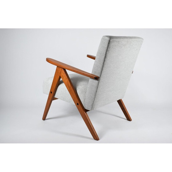 Image 1 of Vintage fauteuil Scandinavisch lichtgrijs 1960