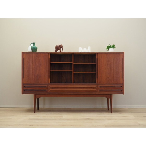 Image 1 of Teakhouten highboard, Deens ontwerp, jaren 1960, productie: Denemarken