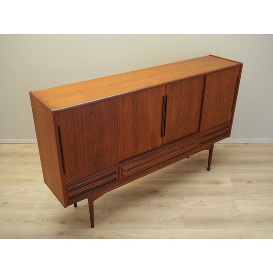 Image 1 of Teakhouten highboard, Deens ontwerp, jaren 1960, productie: Denemarken