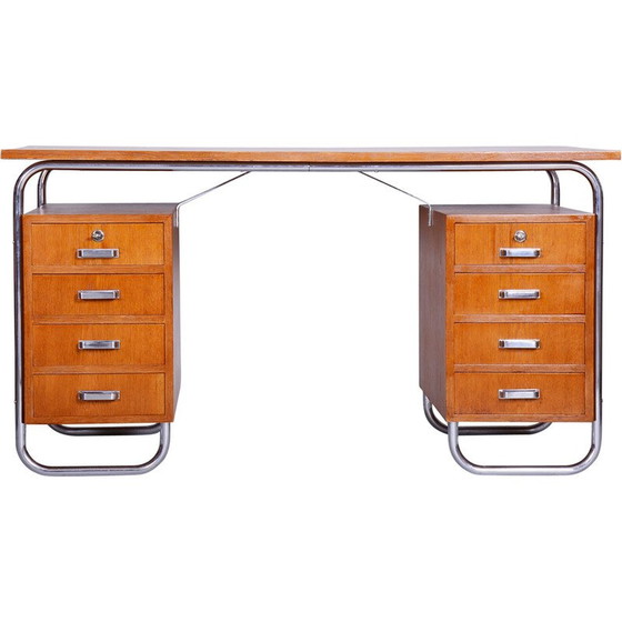 Image 1 of Vintage beuken bureau voor Mücke-Melder, Tsjecho-Slowakije jaren 1930
