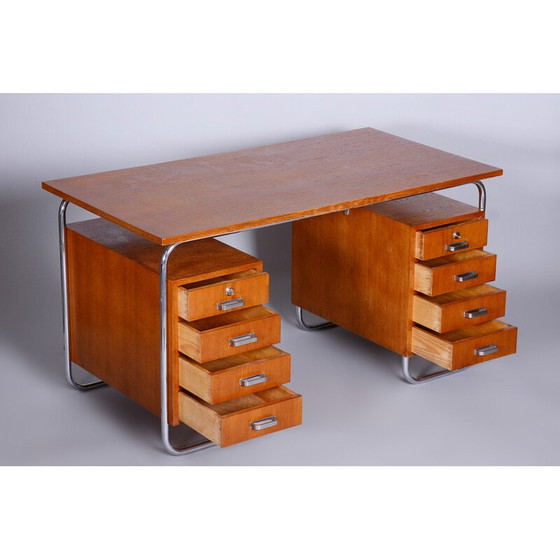 Image 1 of Vintage beuken bureau voor Mücke-Melder, Tsjecho-Slowakije jaren 1930