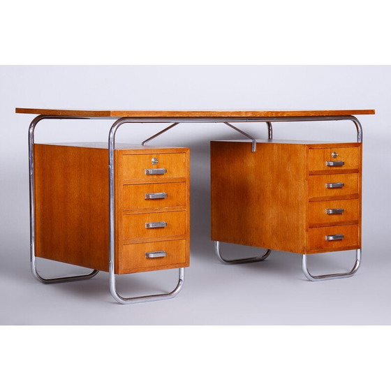 Image 1 of Vintage beuken bureau voor Mücke-Melder, Tsjecho-Slowakije jaren 1930