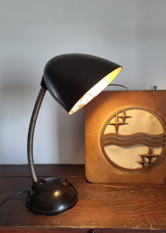 Image 1 of Bauhaus industriële bureaulamp in bakeliet, E. K. Cole, jaren 30, Tsjechië.