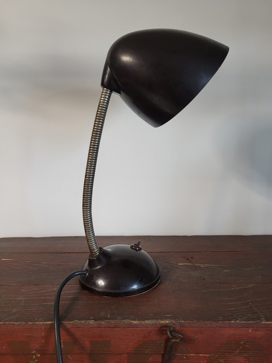 Image 1 of Bauhaus industriële bureaulamp in bakeliet, E. K. Cole, jaren 30, Tsjechië.