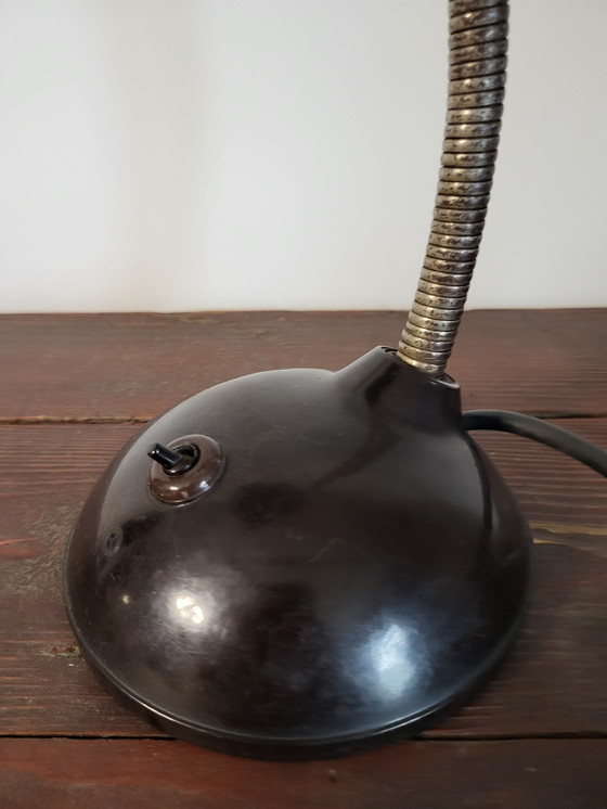 Image 1 of Bauhaus industriële bureaulamp in bakeliet, E. K. Cole, jaren 30, Tsjechië.