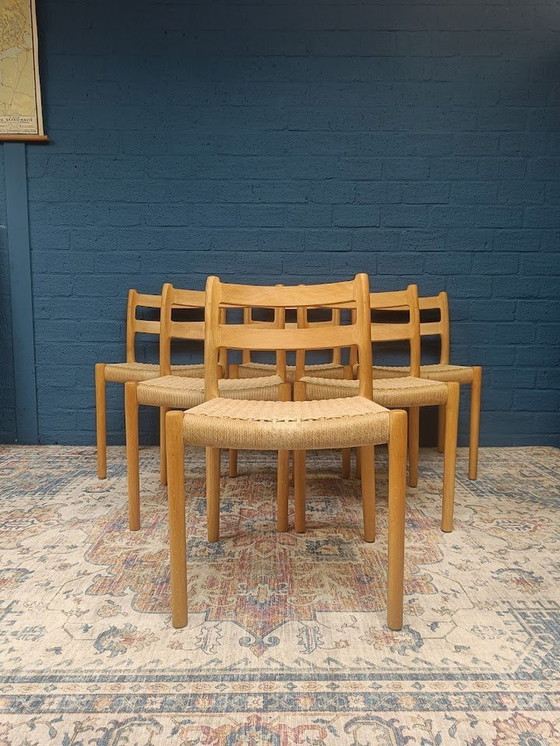 Image 1 of 6X Vintage Niels Moller Stoelen