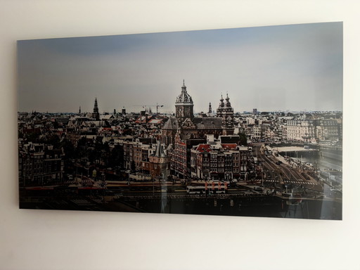 Fotokunst door Max Moszkowicz. Amsterdam Panorama Op Acryll 3Mm