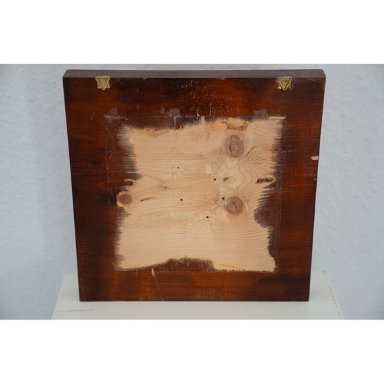 Image 1 of Vintage bronzen en houten sculptuur voorstellende Giosuè Carducci, Italië 1835