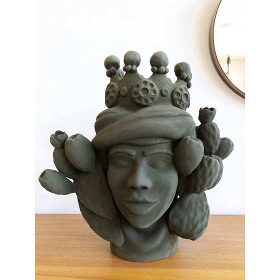 Image 1 of Vintage terracotta vaas van Stefania Boemi, Sicilië 2010