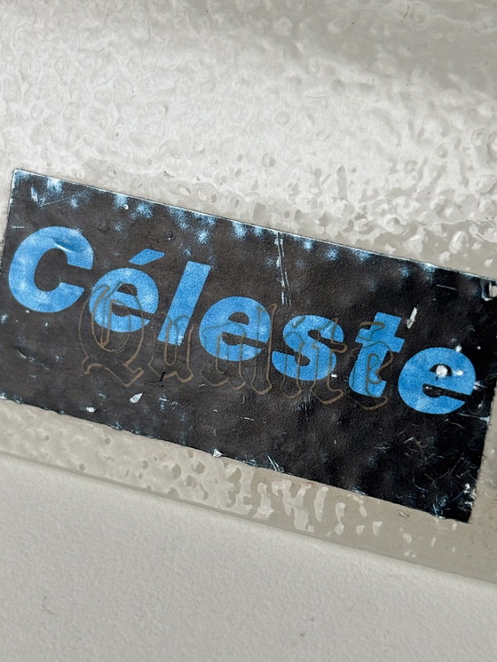 Image 1 of Jaren 80 Vintage Tijdschriftenhouder Geribbeld Plexiglas Celeste 