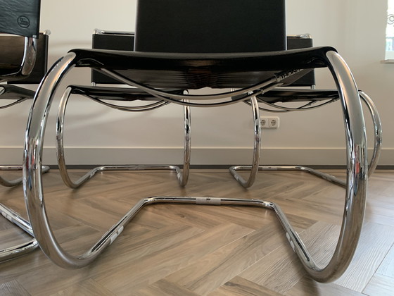 Image 1 of Set van 6 sledestoelen S533 L van Mies Van Der Rohe voor Thonet