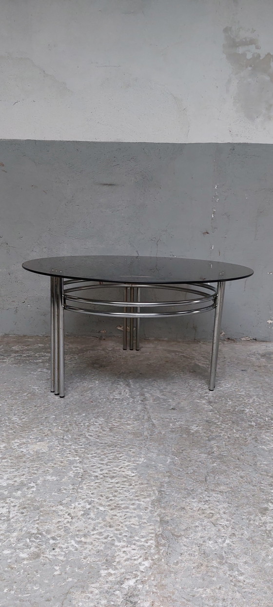 Image 1 of Mid-century chrome space age coffee table