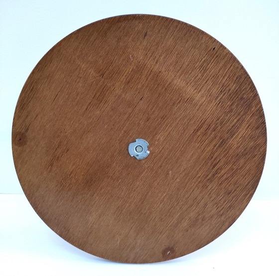 Image 1 of Vintage Geëmailleerd Houten Kaasplateau