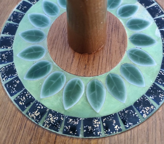 Image 1 of Vintage Geëmailleerd Houten Kaasplateau