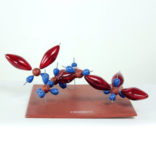 Vintage diamanten plastic schoolmodel, Tsjecho-Slowakije 1960