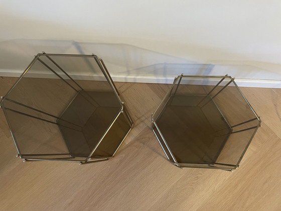 Image 1 of 2x Hexagon Bijzettafel