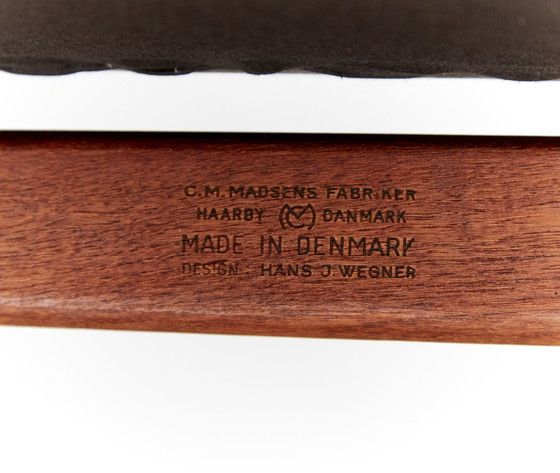 Image 1 of Hans J. Wegner eetkamerstoel W2 voor CMMadsen I set van drie