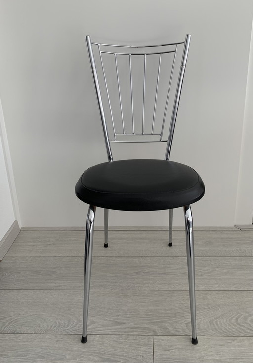 4x Vintage eetkamerstoelen