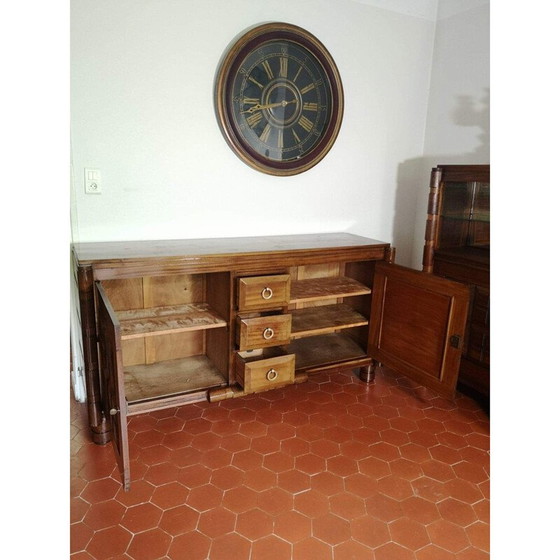 Image 1 of Vintage mahonie dressoir met 2 deuren en 3 laden, 1930