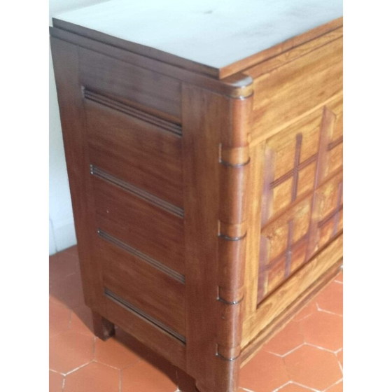 Image 1 of Vintage mahonie dressoir met 2 deuren en 3 laden, 1930