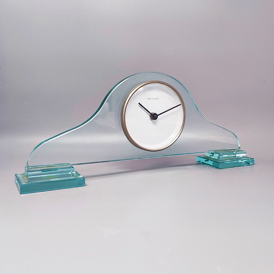 Image 1 of Vintage tafelklok van Omodomo in Kristal.