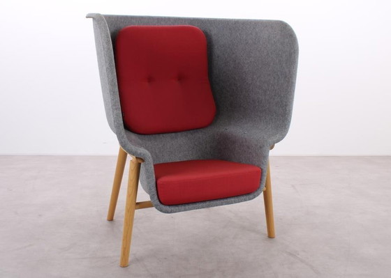 Image 1 of 2X De Vorm Pod Privacy Fauteuil Grijs/Rood