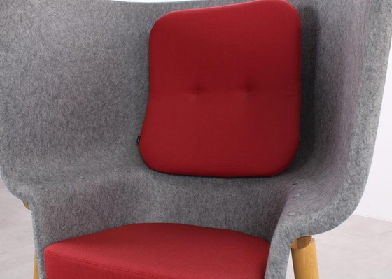 Image 1 of 2X De Vorm Pod Privacy Fauteuil Grijs/Rood