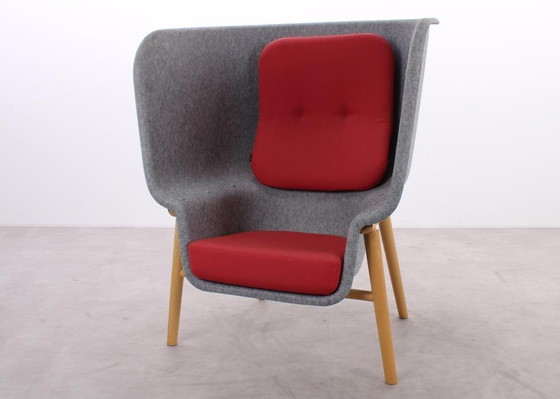 Image 1 of 2X De Vorm Pod Privacy Fauteuil Grijs/Rood