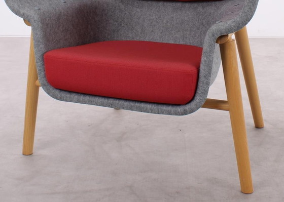 Image 1 of 2X De Vorm Pod Privacy Fauteuil Grijs/Rood