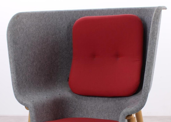 Image 1 of 2X De Vorm Pod Privacy Fauteuil Grijs/Rood