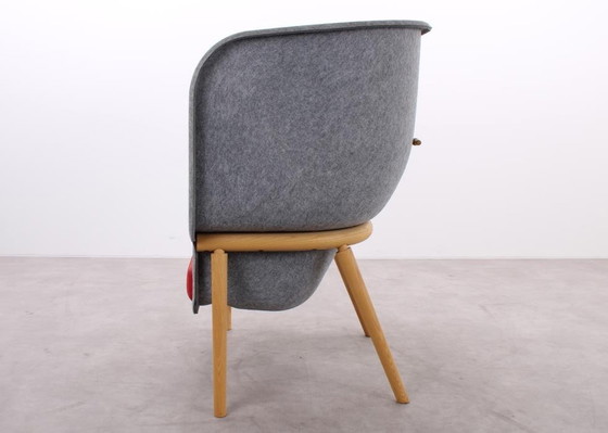 Image 1 of 2X De Vorm Pod Privacy Fauteuil Grijs/Rood