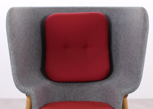 2X De Vorm Pod Privacy Fauteuil Grijs/Rood