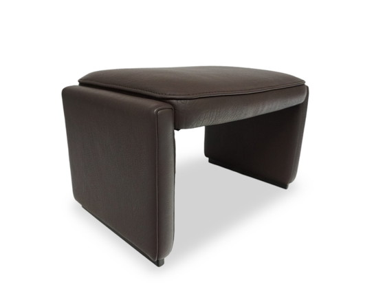 Image 1 of De Sede Ds 50 Kruk Buffelleer Bruin Ottomaan Fauteuil