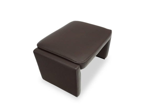 Image 1 of De Sede Ds 50 Kruk Buffelleer Bruin Ottomaan Fauteuil