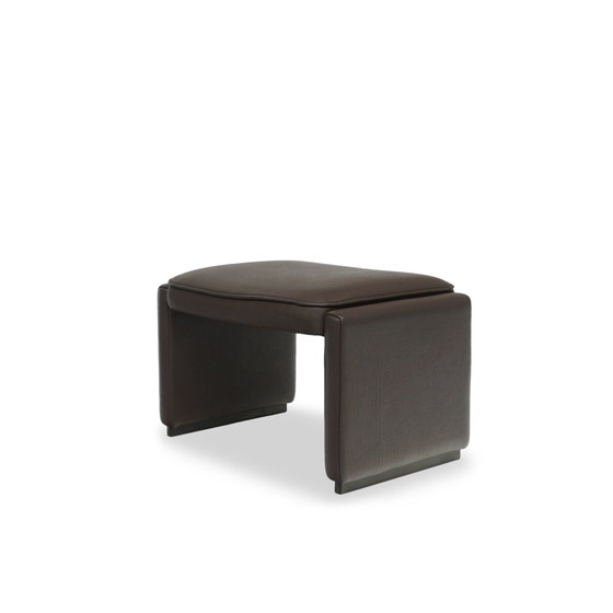 Image 1 of De Sede Ds 50 Kruk Buffelleer Bruin Ottomaan Fauteuil