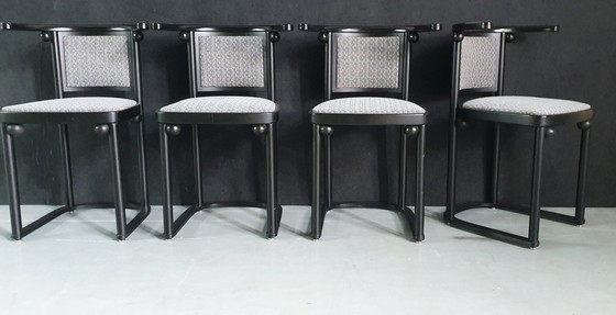 Image 1 of 4x Josef Hoffmann Wittmann stoelen + tafel