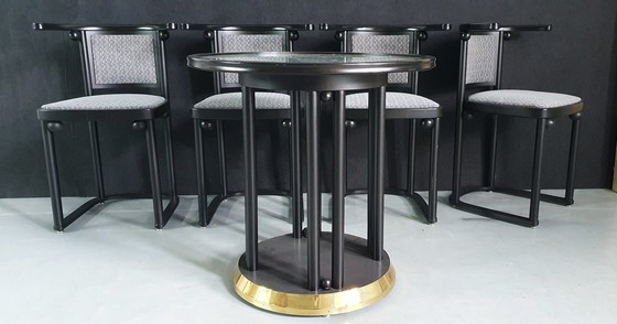 Image 1 of 4x Josef Hoffmann Wittmann stoelen + tafel