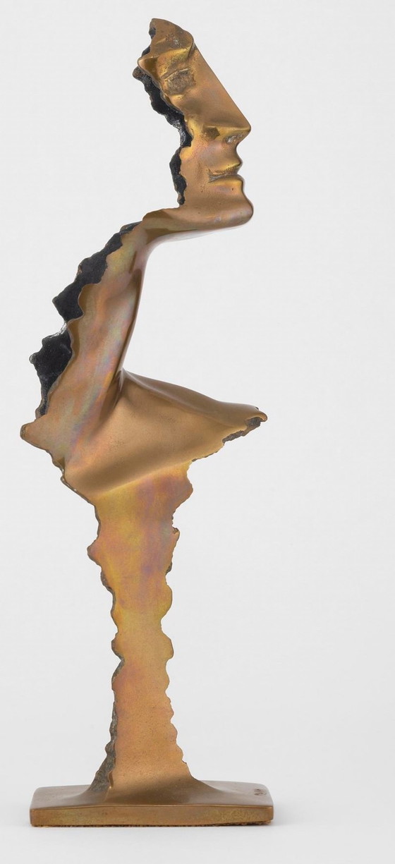 Image 1 of Louis Molinari (1932)Bronzen Sculture "Visage De Profil" Gedeeltelijk