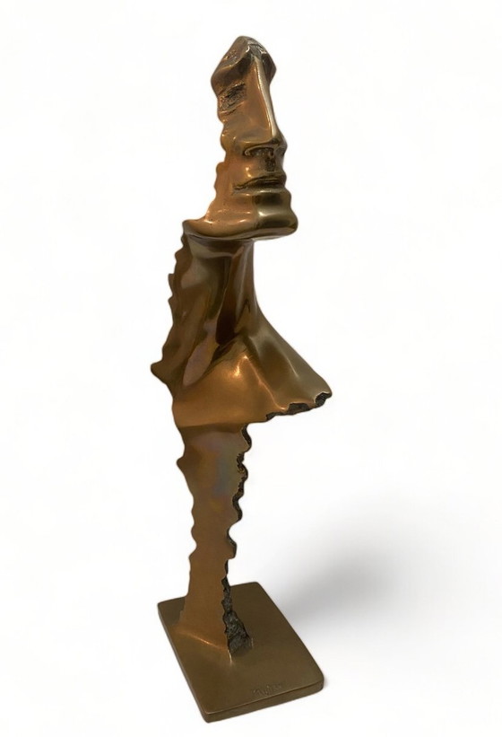 Image 1 of Louis Molinari (1932)Bronzen Sculture "Visage De Profil" Gedeeltelijk