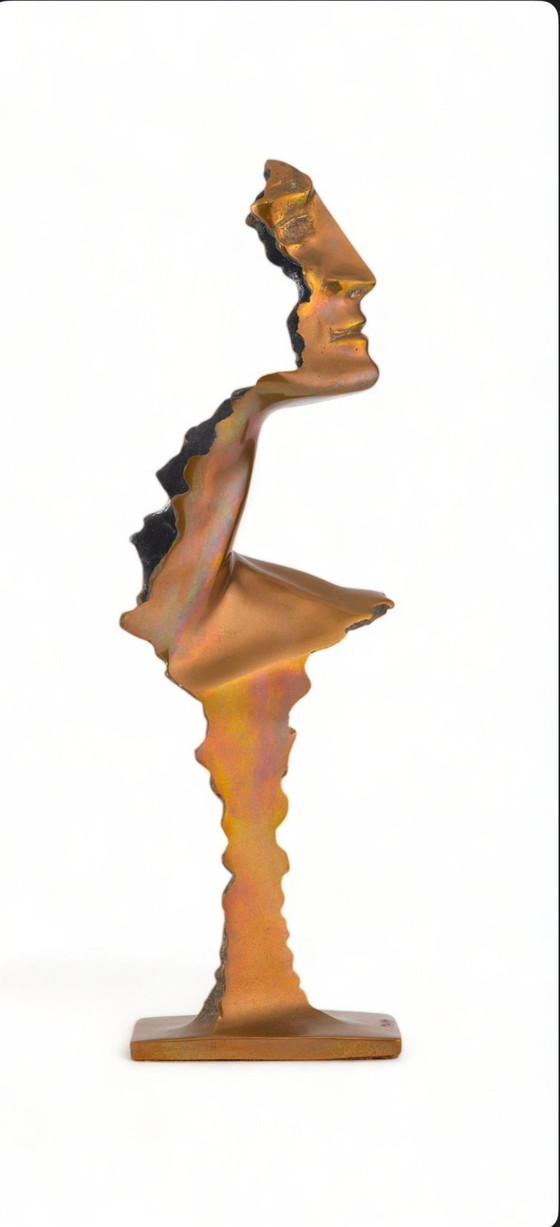 Image 1 of Louis Molinari (1932)Bronzen Sculture "Visage De Profil" Gedeeltelijk
