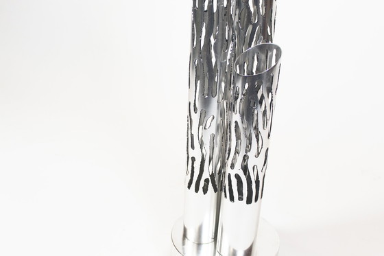 Image 1 of 1X unieke vintage toorts gesneden Brutalistische tafellamp