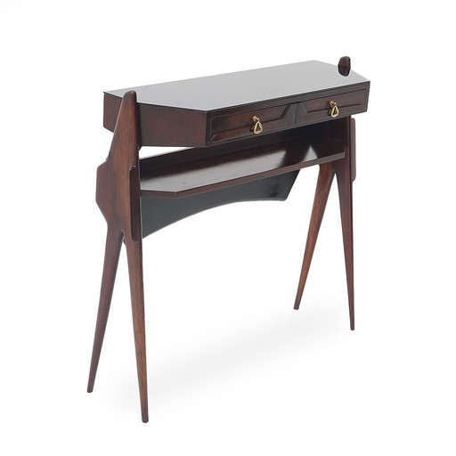 Console met zwart glazen blad, 1950S