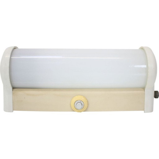 Vintage wandlamp van bakeliet en glas, Tsjecho-Slowakije 1930