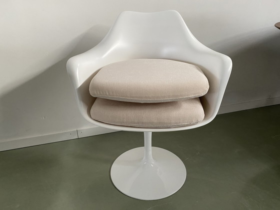 Image 1 of 2x Vervangend Kussen Tulip Armchair - Creme kleur