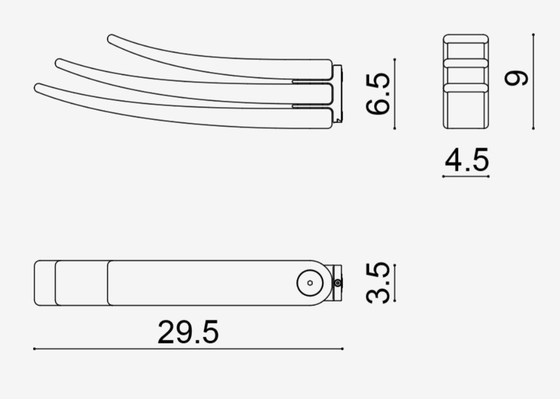 Image 1 of Wing Design Wandkapstok Arper Italiaans 