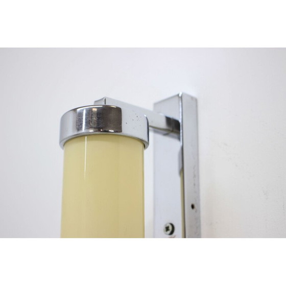 Image 1 of Vintage wandlamp van glas en metaal, Tsjecho-Slowakije 1930